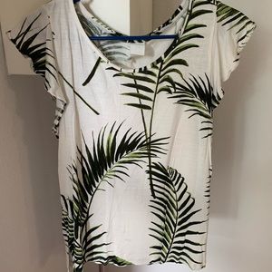 Tropical ruffled shirt